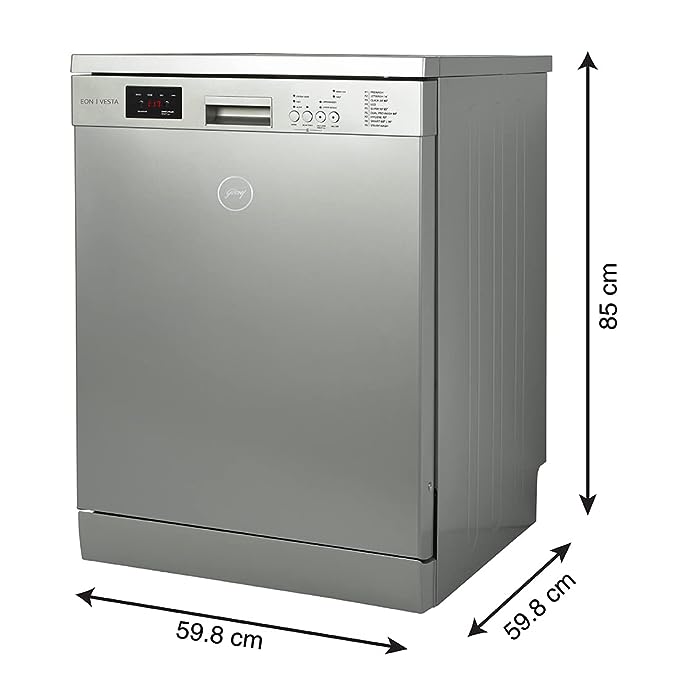 Godrej Eon Dishwasher | Steam Wash Technology |13 place setting |Perfect for Indian Kitchen| A+++ Energy rating | DWF EON VES 13Z SI STSL- Satin Silver Godrej Eon Dishwasher | Steam Wash Technology |13 place setting |Perfect for Indian Kitchen| A+++ Energy rating | DWF EON VES 13Z SI STSL- Satin Silver